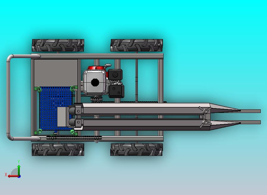 大蒜收获机solidworks三维模型