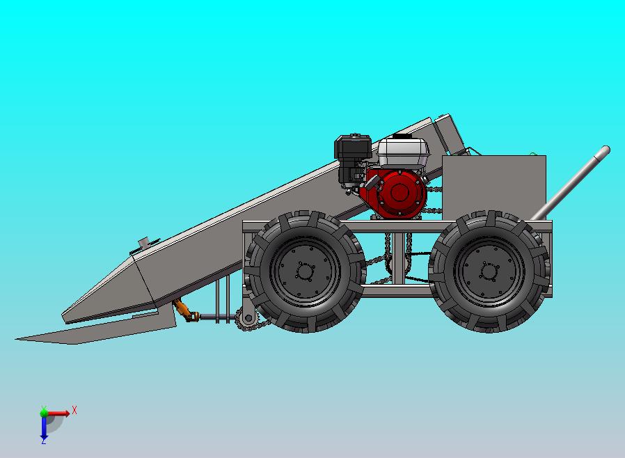 大蒜收获机solidworks三维模型