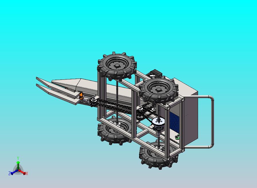 大蒜收获机solidworks三维模型
