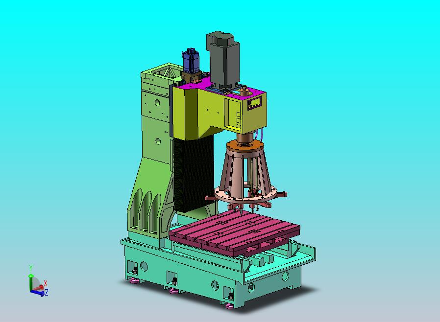 多轴立式钻床带参数solidworks三维模型