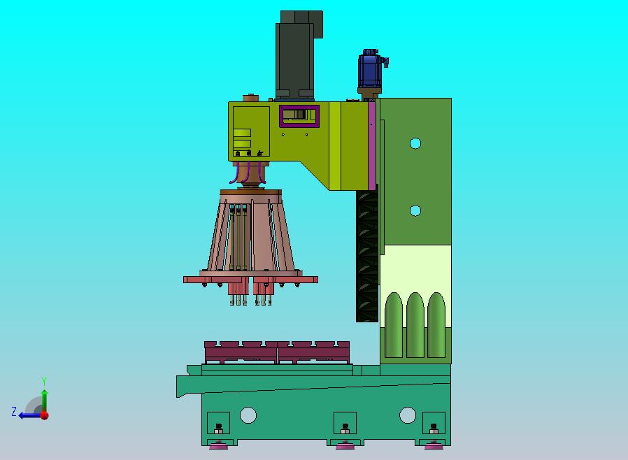 多轴立式钻床带参数solidworks三维模型