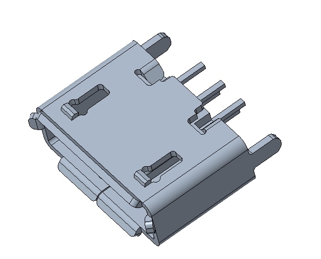 微型USB AB类型通过孔类型