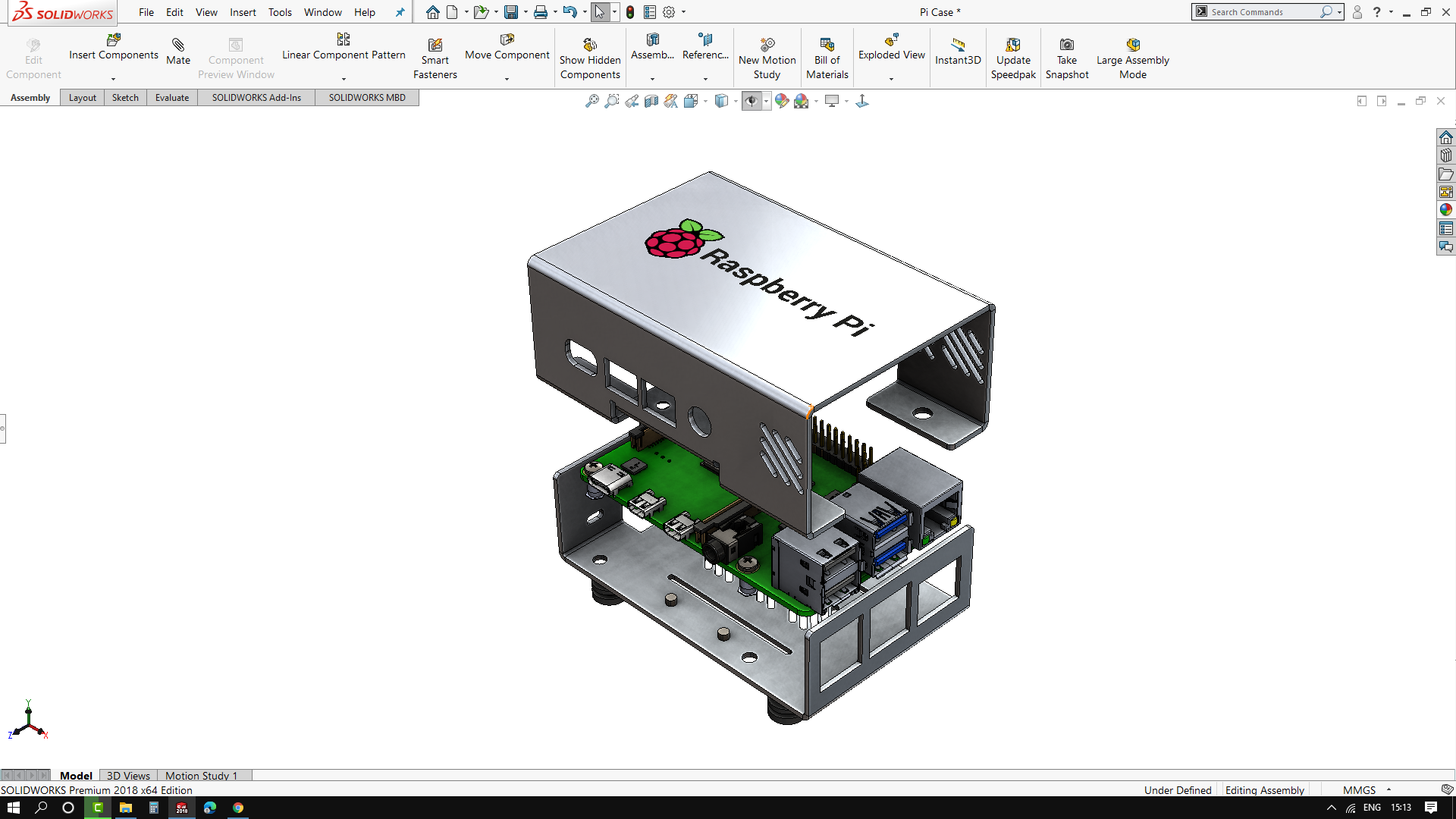 Raspberry Pi 4B钣金表壳设计