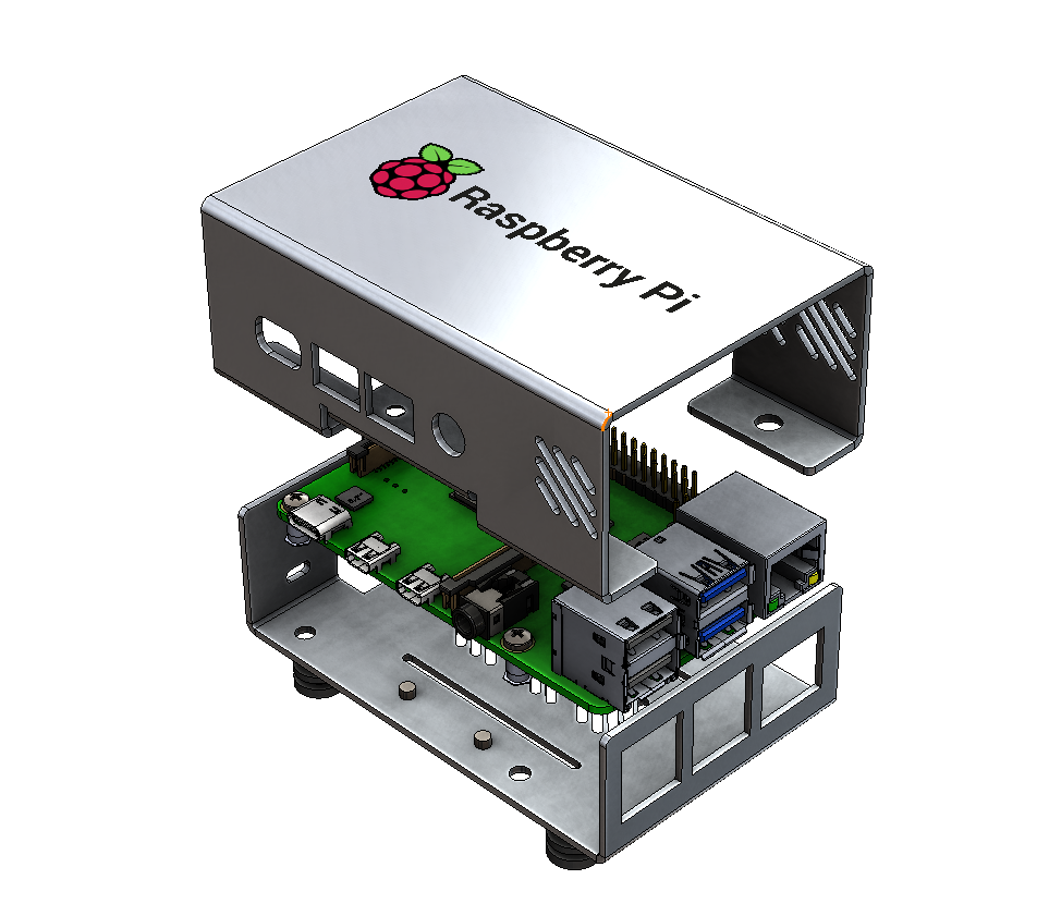 Raspberry Pi 4B钣金表壳设计
