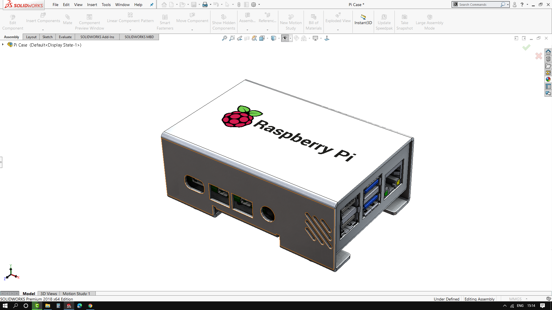 Raspberry Pi 4B钣金表壳设计