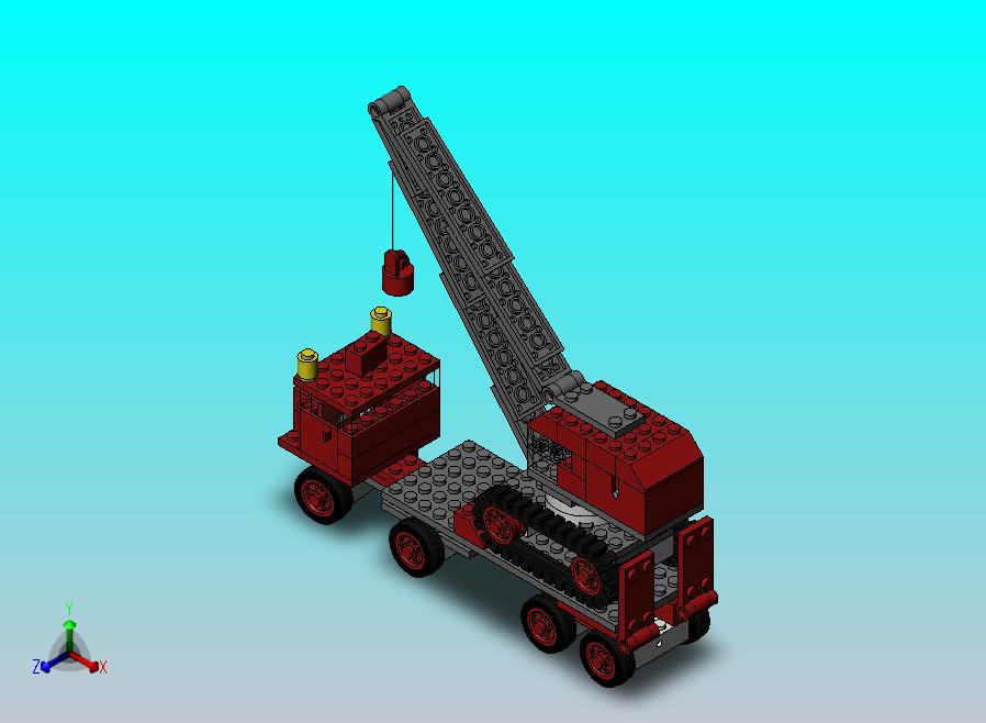 乐高337-377带起重机的卡车