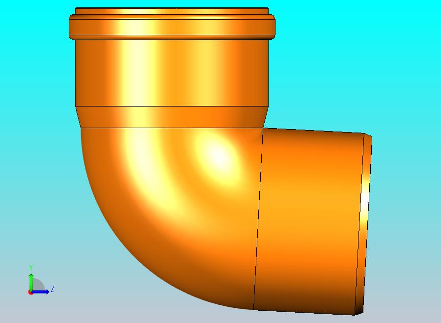 污水管弯头，直径110 mm，角度87，材料PVC-U