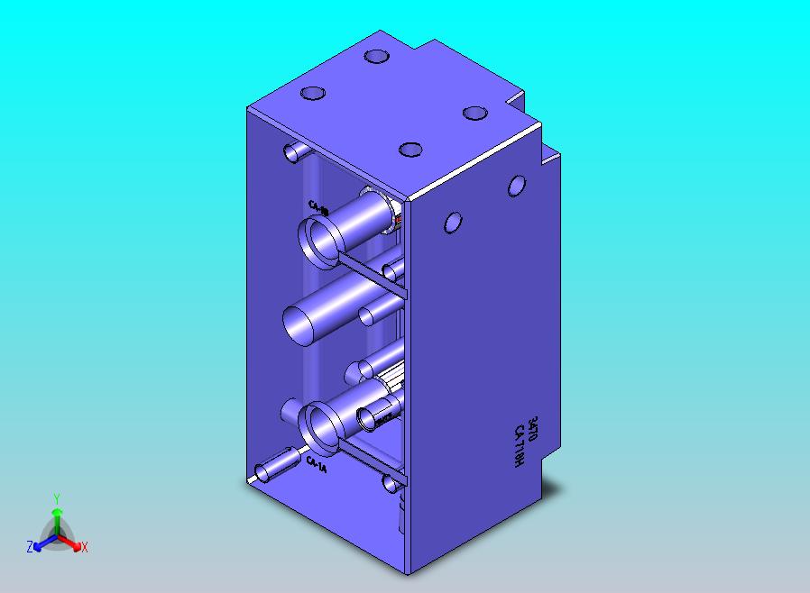 液压马达控制齿条旋转抽芯脱螺纹注塑模具3D