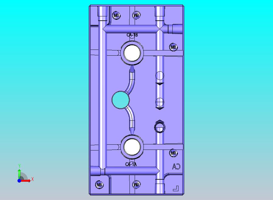 液压马达控制齿条旋转抽芯脱螺纹注塑模具3D