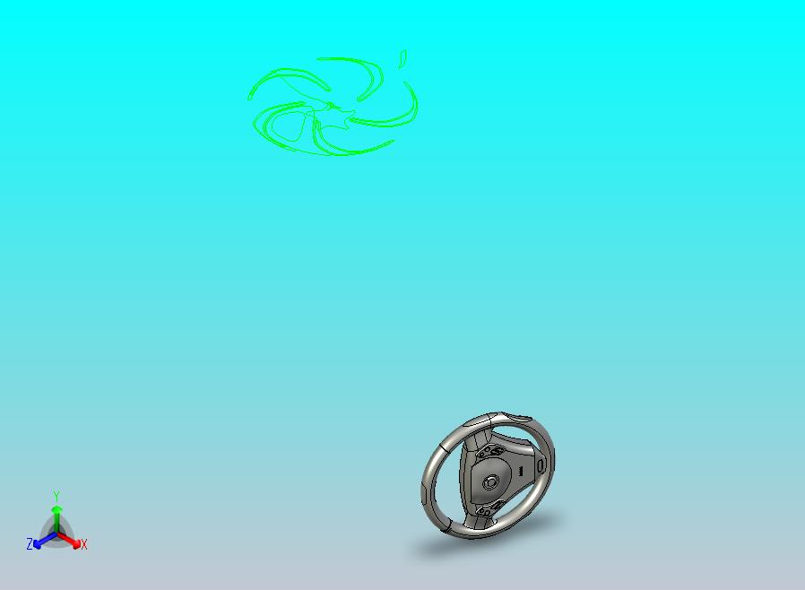 汽车方向盘模型