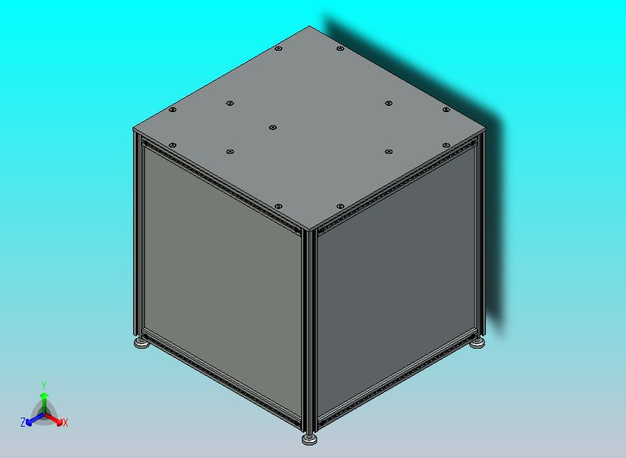 带门的简单盒子，框架是20x20铝型材
