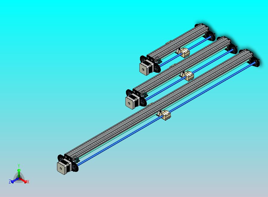 铝型材20x40线性运动300毫米 500毫米 1000毫米