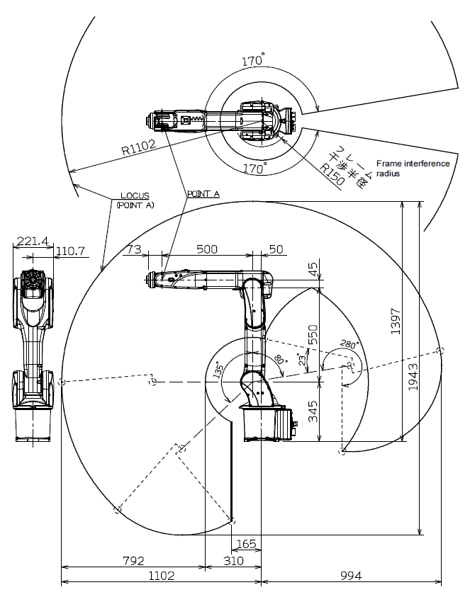 那智机器人机械臂nachi mz03el 6axis industrial robot