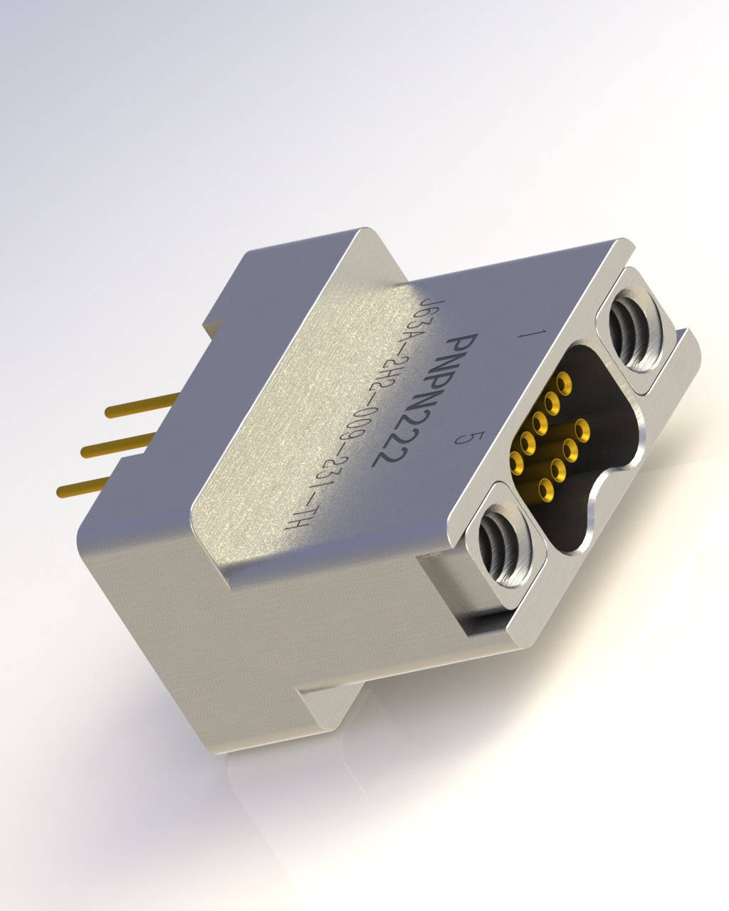 J63A系列微型螺纹紧固垂直安装PCB连接器，插座