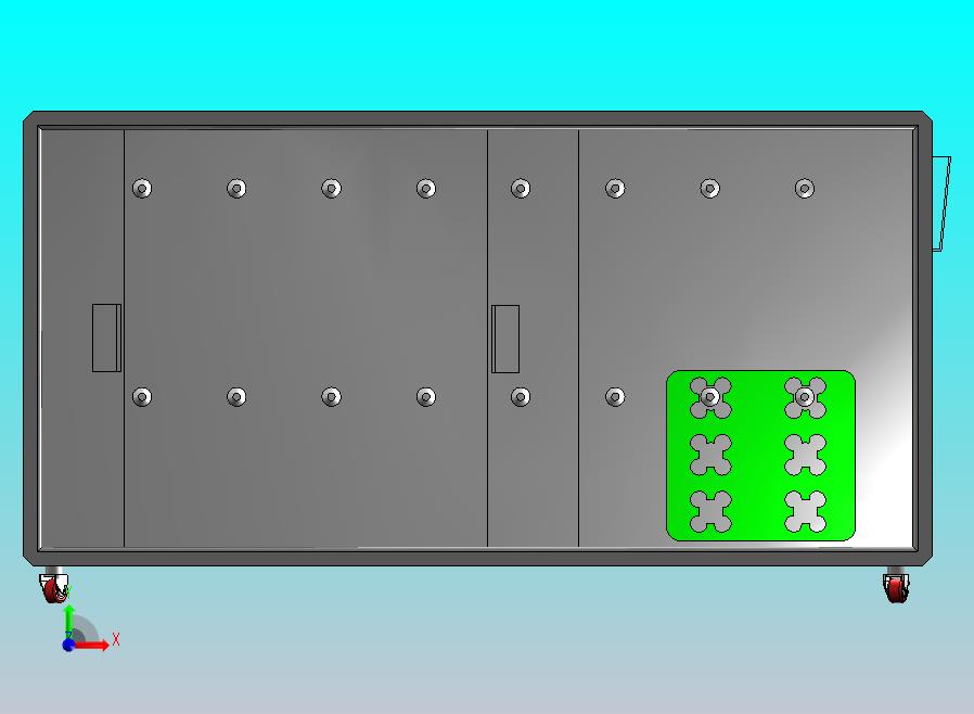 8英尺x 4英尺x 2英尺(8英尺x 4英尺x 2英尺)工业机柜，用于存放金属载体