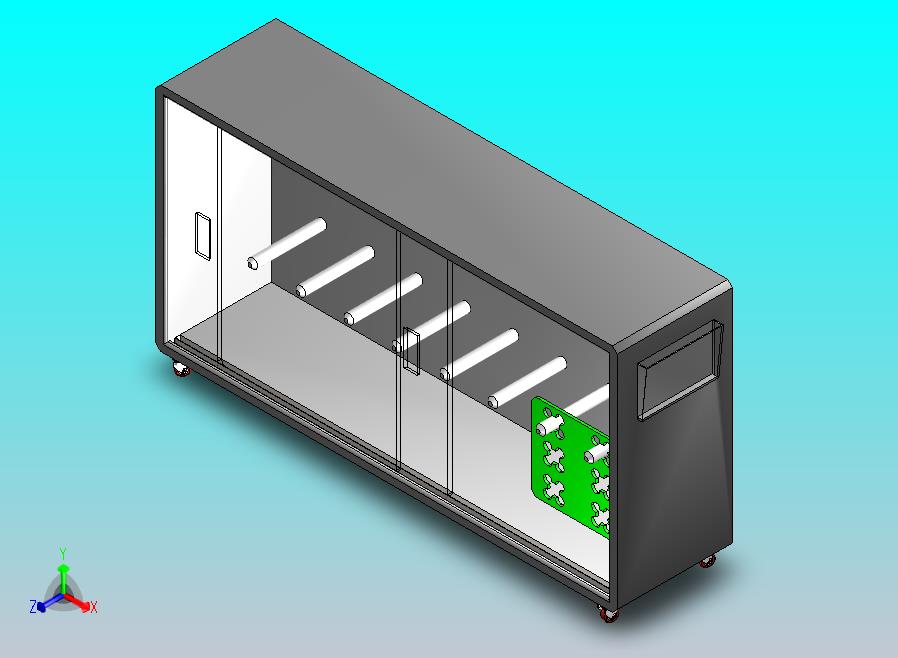 8英尺x 4英尺x 2英尺(8英尺x 4英尺x 2英尺)工业机柜，用于存放金属载体