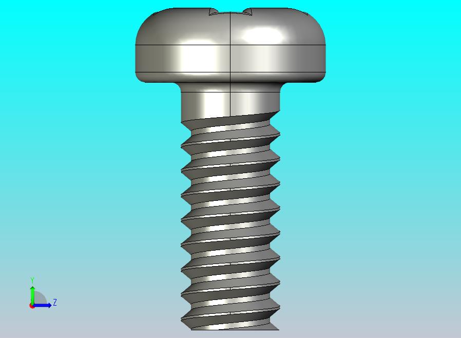 螺丝M2x0.5长度= 5mm潘头