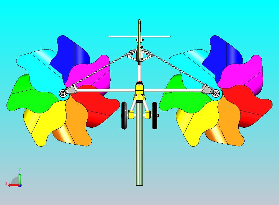 飞机标志带有双旋转风车