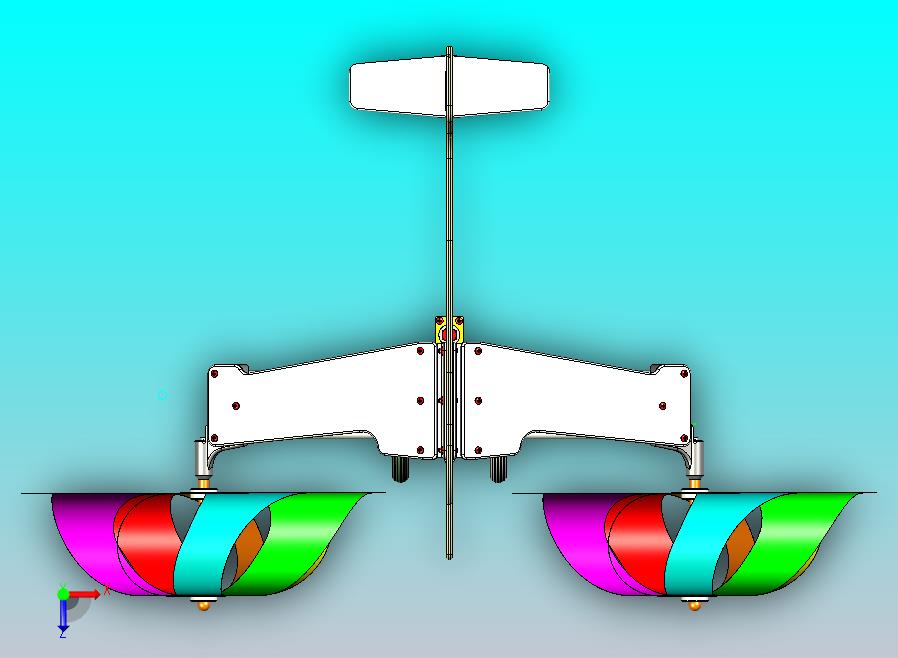 飞机标志带有双旋转风车
