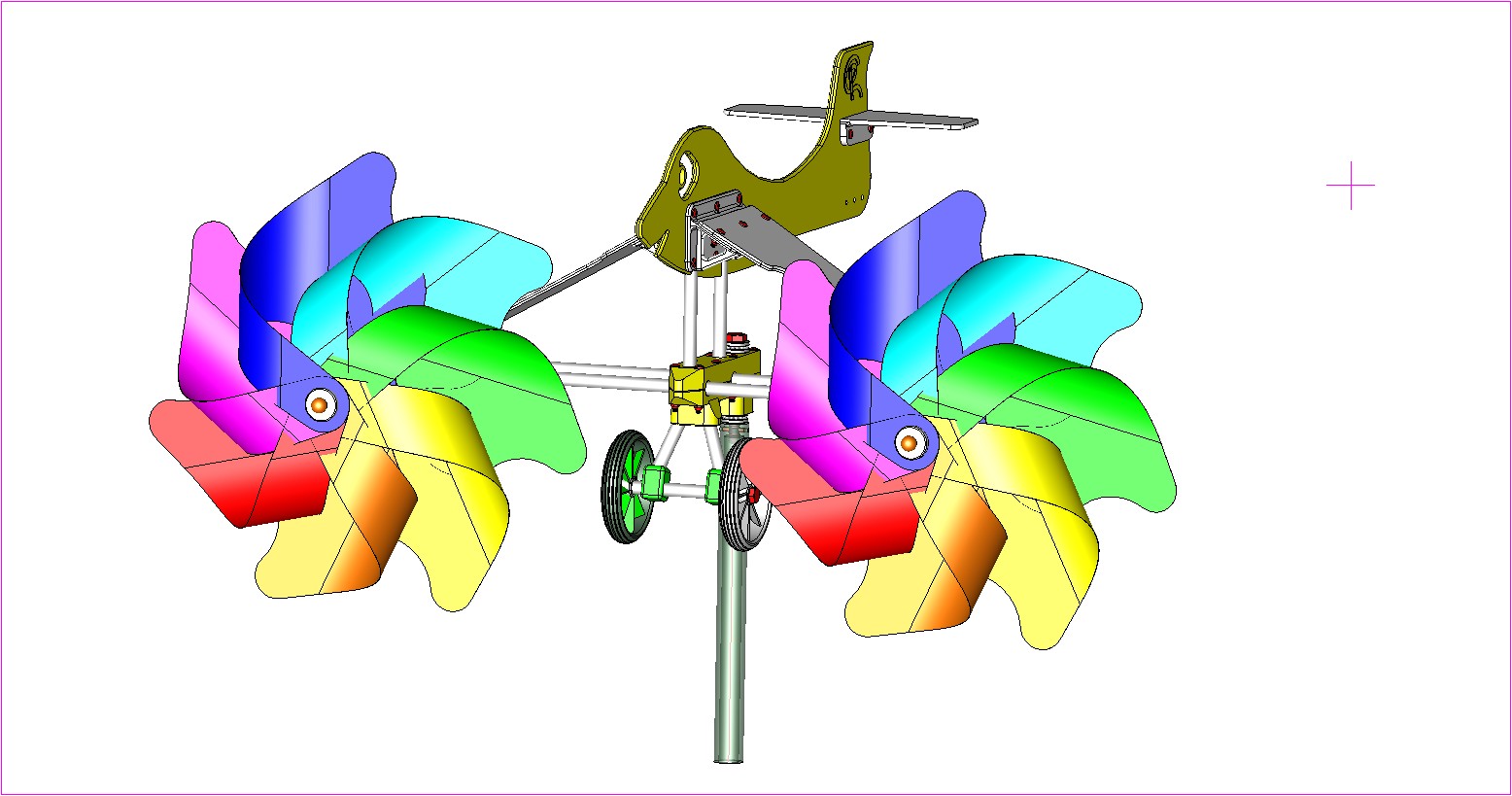 飞机标志带有双旋转风车