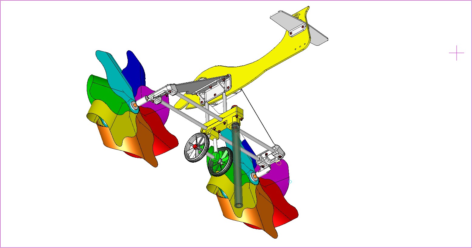 飞机标志带有双旋转风车