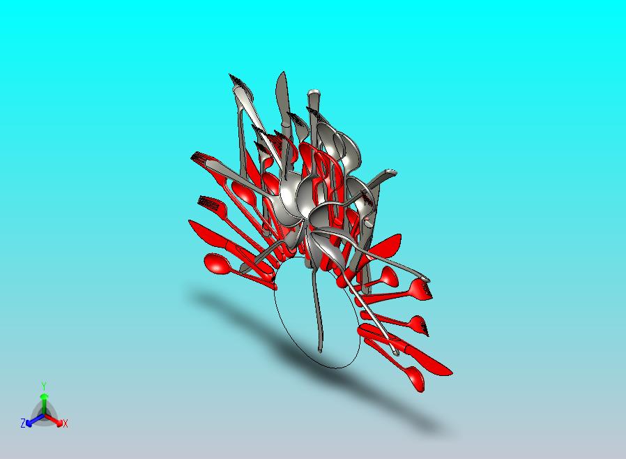 餐具刀叉勺模型