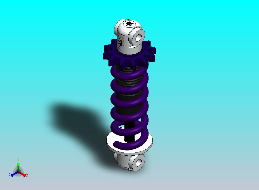 详细的减震器3D模型