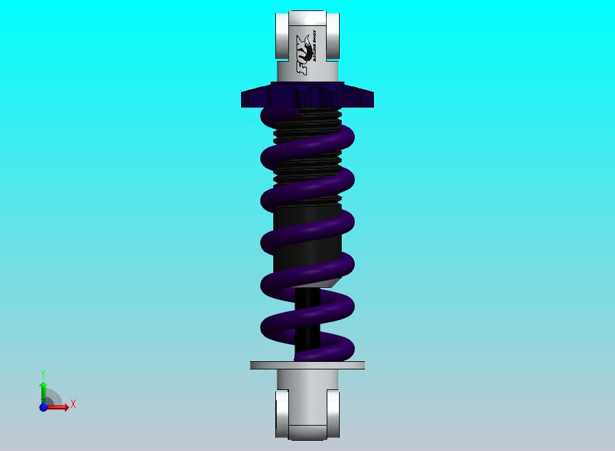 详细的减震器3D模型
