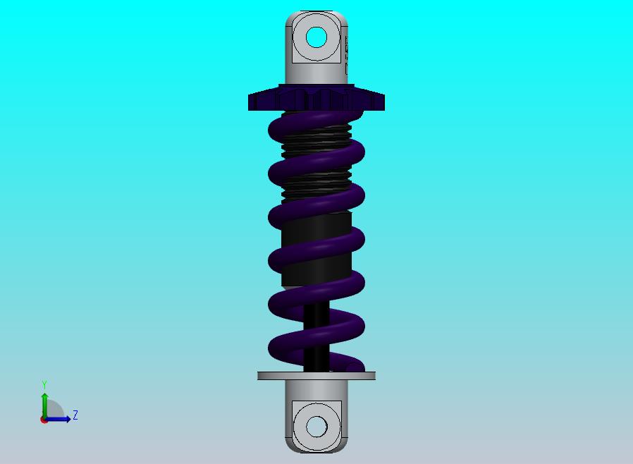 详细的减震器3D模型