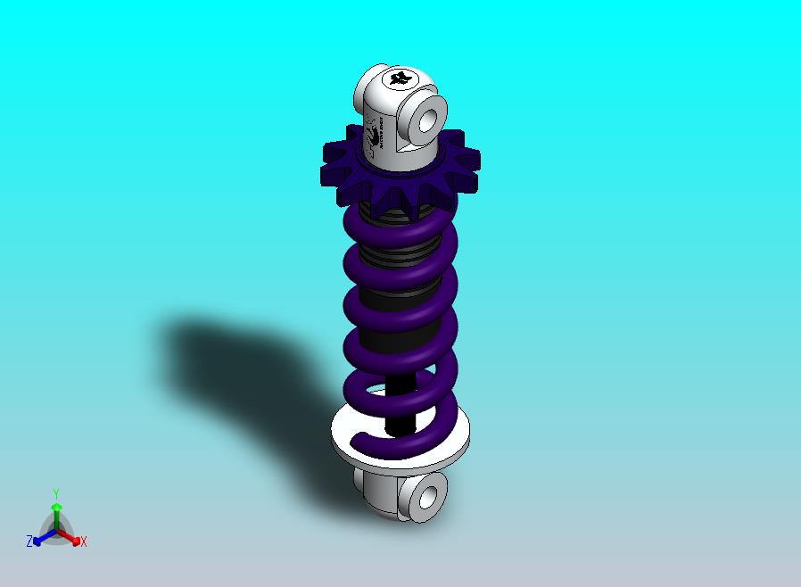 详细的减震器3D模型