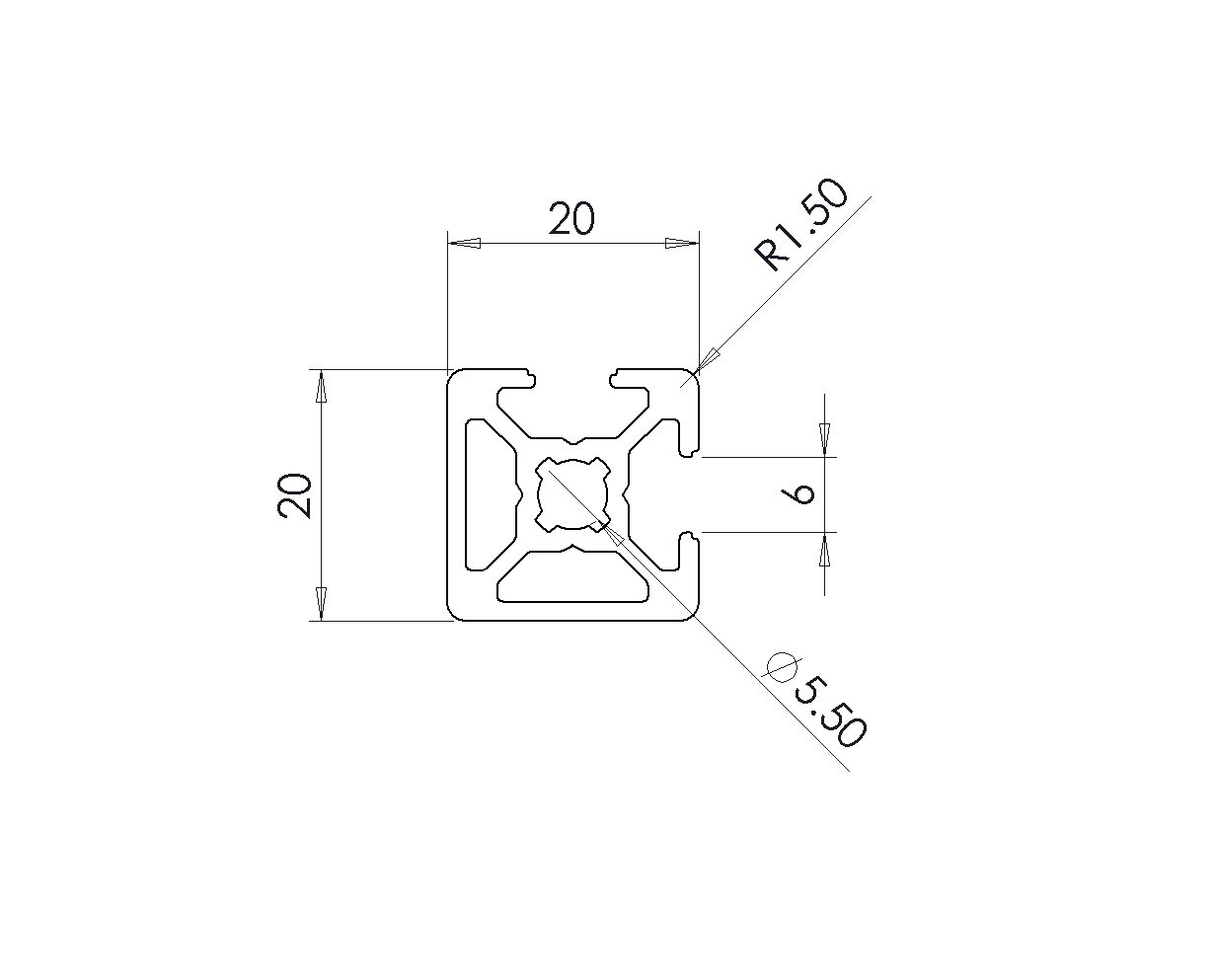20X20 2NVS BR铝型材