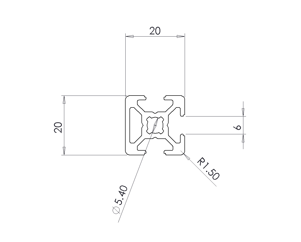 20X20 3N BR铝型材