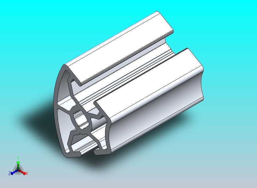 30X60 BR铝型材弯曲至60°的BR 8mm槽轮廓