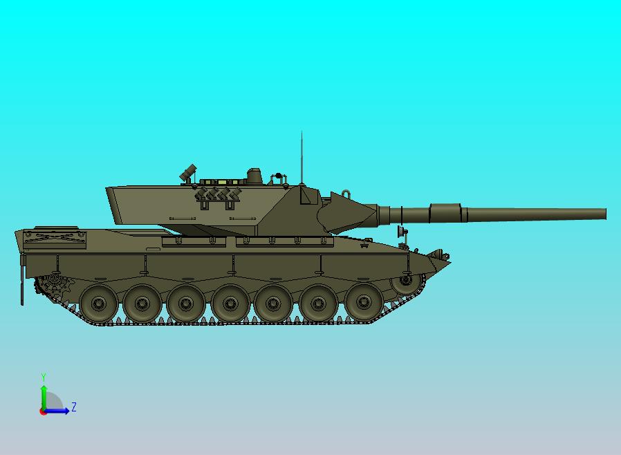 豹2的原型。120毫米莱茵金属炮