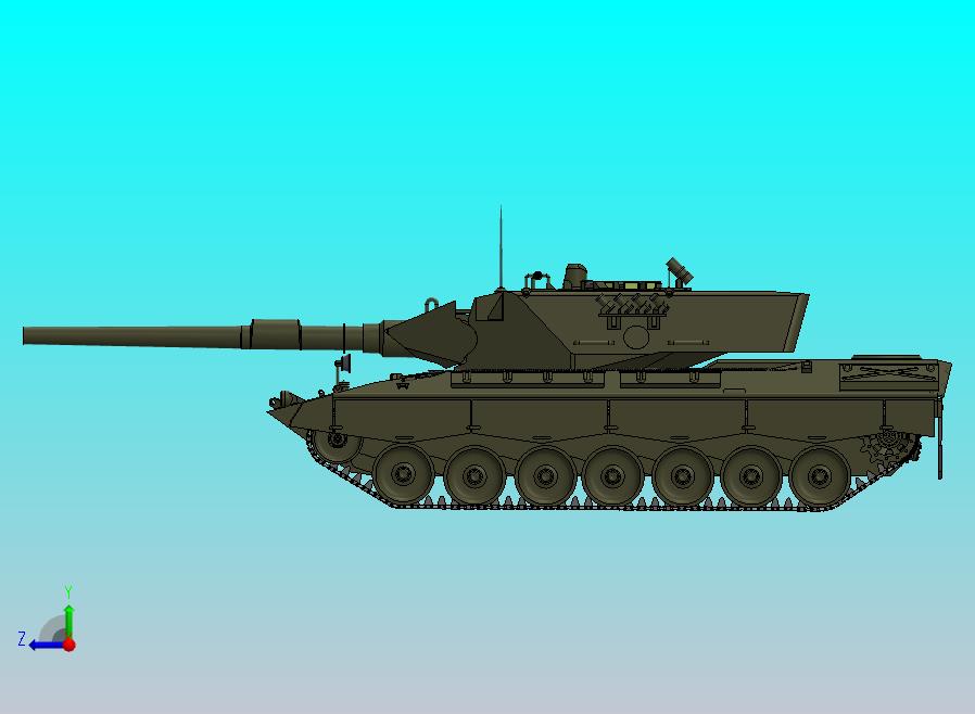 豹2的原型。120毫米莱茵金属炮