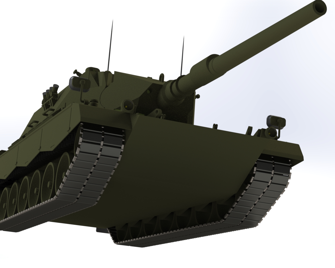 豹2的原型。120毫米莱茵金属炮