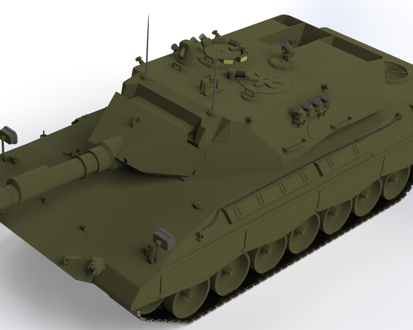 豹2的原型。120毫米莱茵金属炮