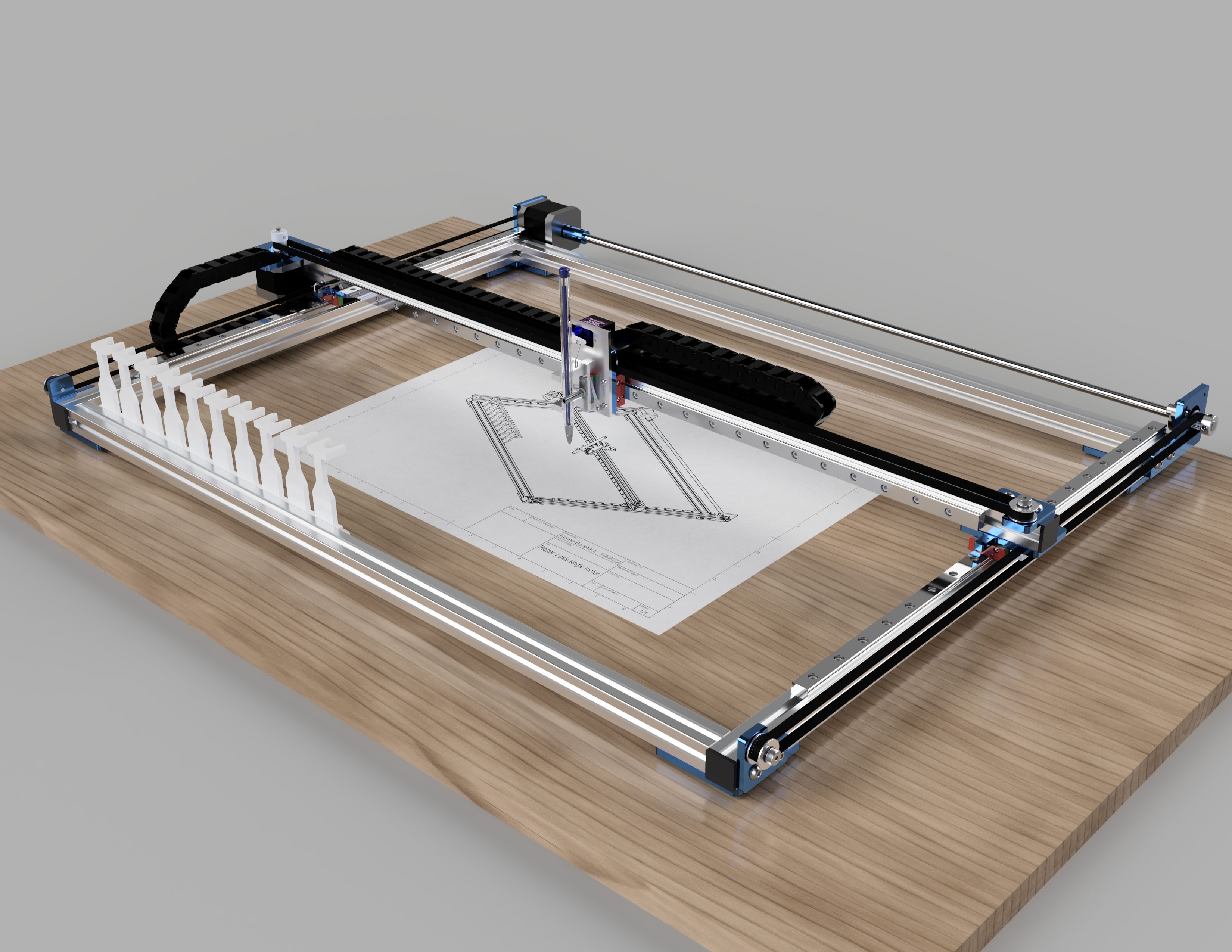 带自动换刀装置的数控绘图仪激光雕刻机