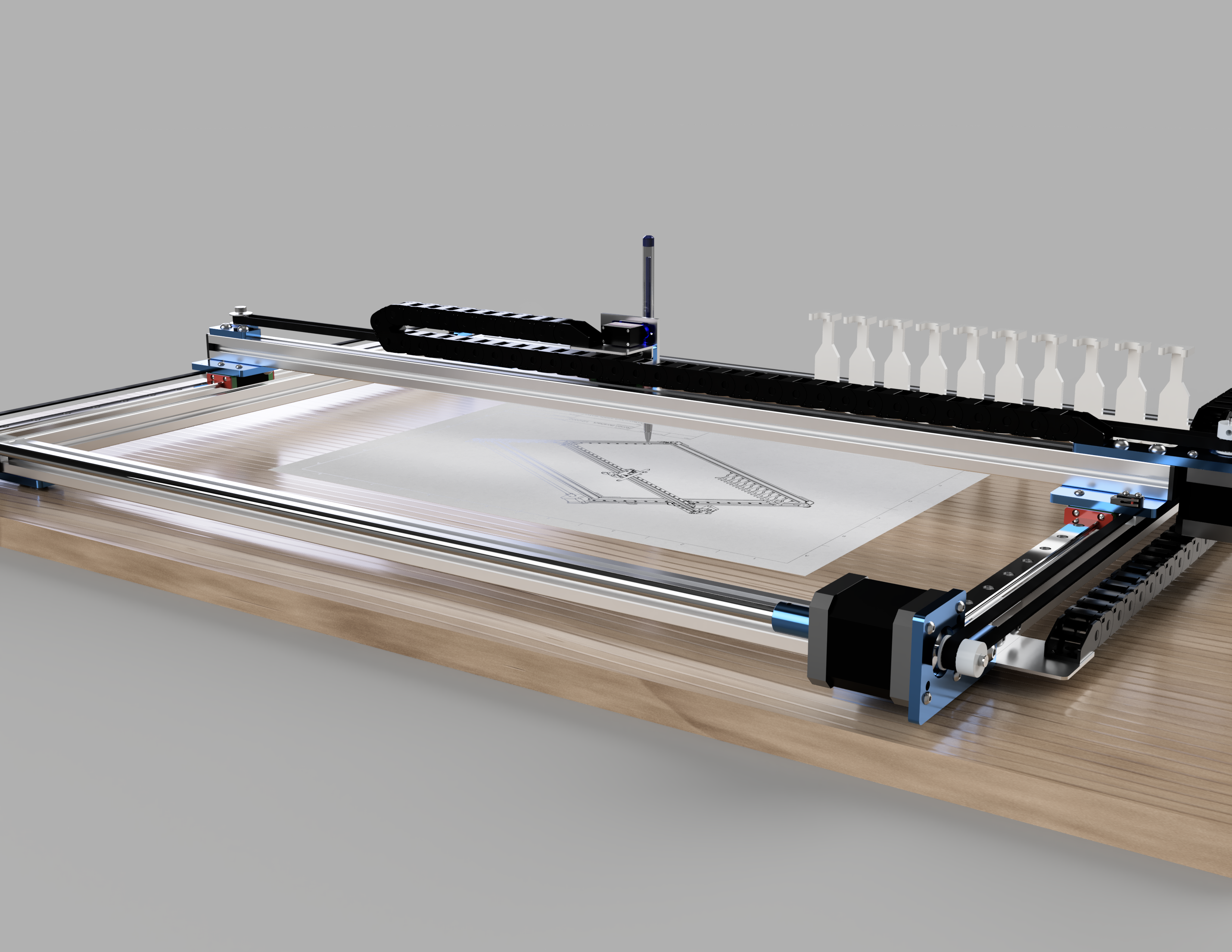 带自动换刀装置的数控绘图仪激光雕刻机