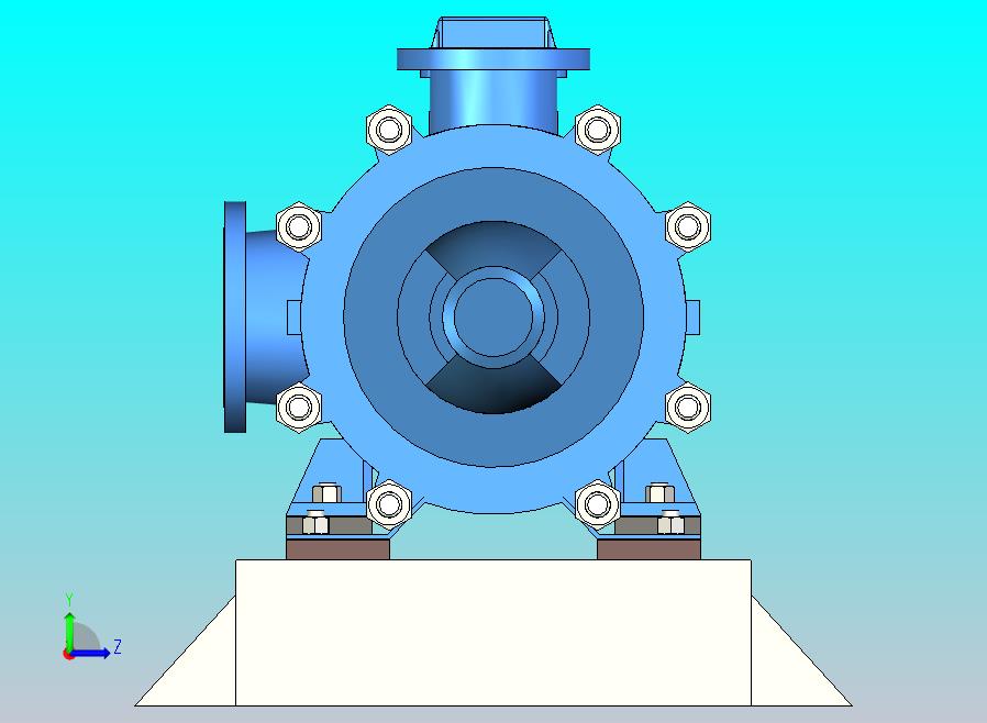 水平泵 - 电动机和柔性耦合