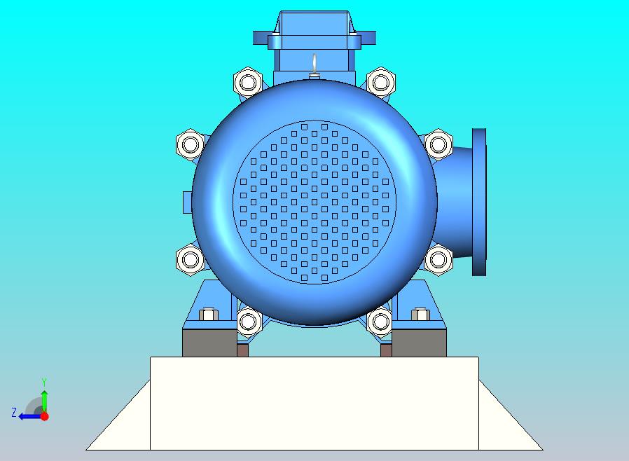 水平泵 - 电动机和柔性耦合