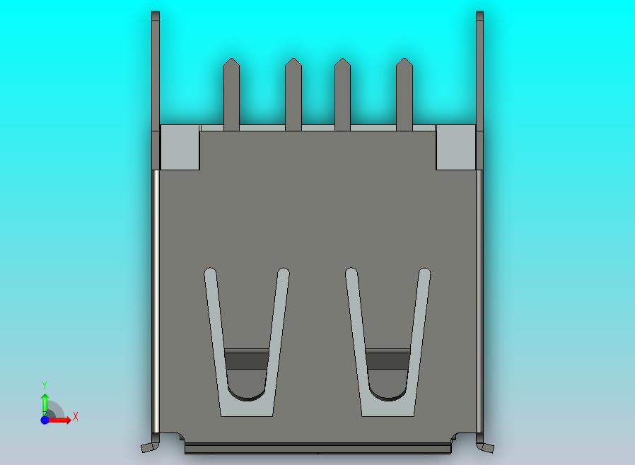 USB A连接器B13.7垂直