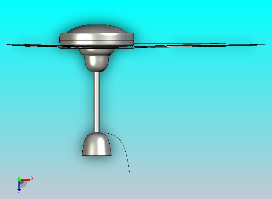 吊扇 。电风扇模型