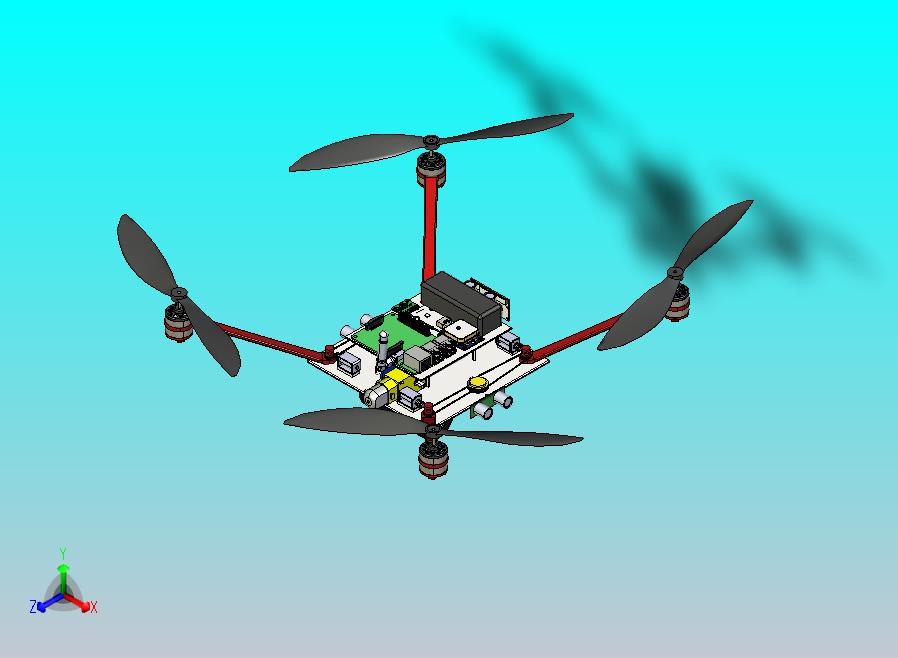 轮式驱动四轴无人机结构