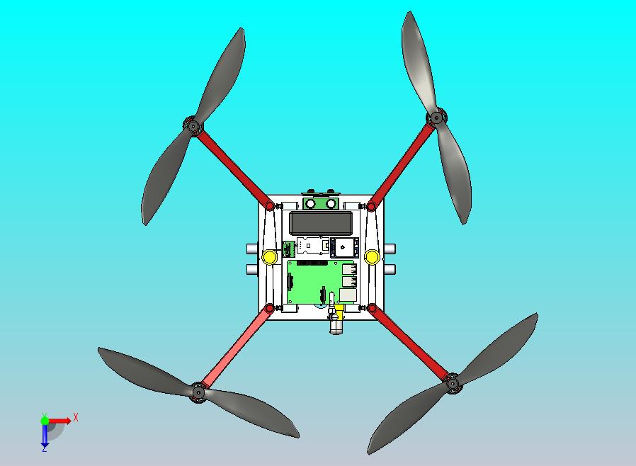轮式驱动四轴无人机结构