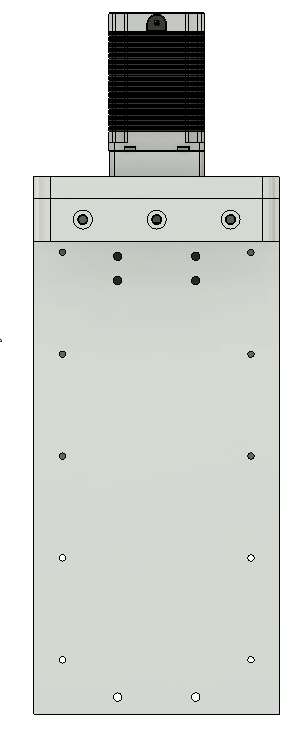 CNC刳刨机Z轴组件的Fusion 360参数模型，具有15毫米Hiwin导轨、16毫米滚珠丝杠和Nema23步进电机