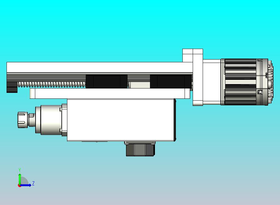 CNC刳刨机Z轴组件的Fusion 360参数模型，具有20毫米Hiwin导轨、20毫米滚珠丝杠和Nema34 Clearpath伺服电机