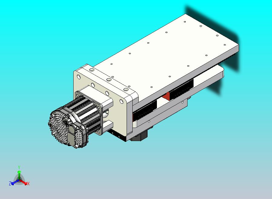 CNC刳刨机Z轴组件的Fusion 360参数模型，具有20毫米Hiwin导轨、20毫米滚珠丝杠和Nema34 Clearpath伺服电机