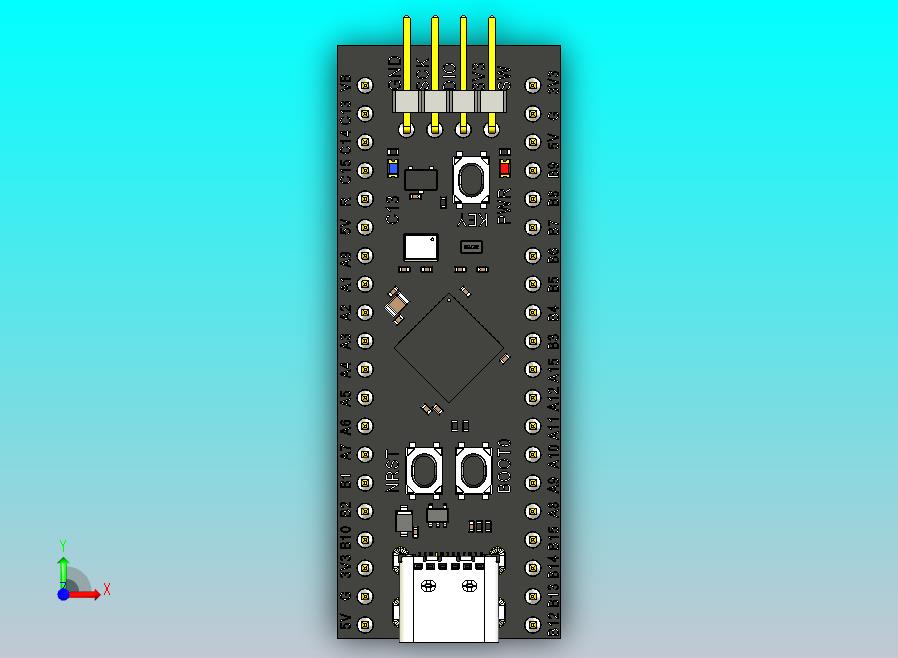 模量STM32F411CEU6带有文本大量的文字，没有文字小音量