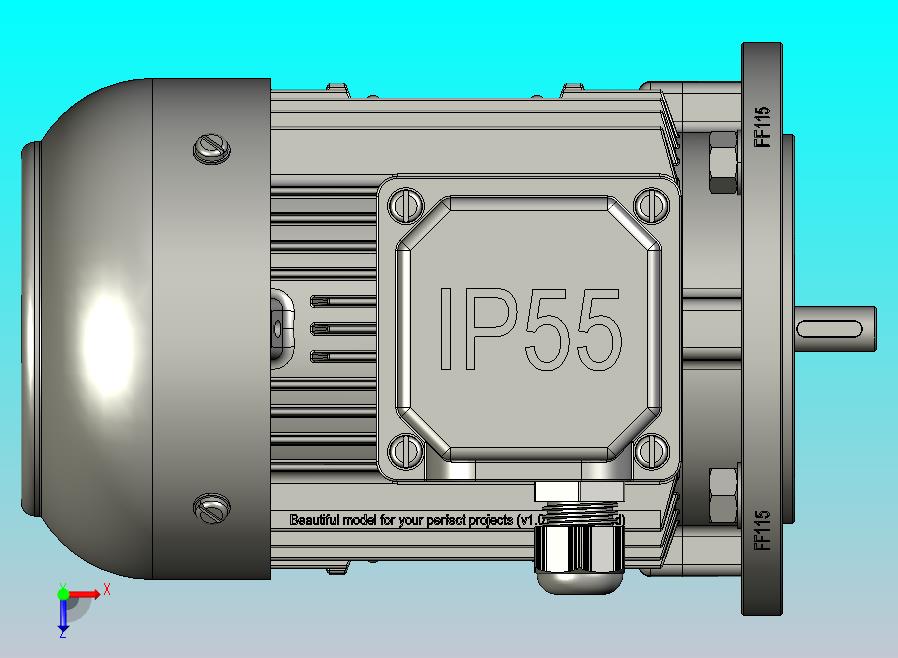 电动机IEC 63M B5 FF115